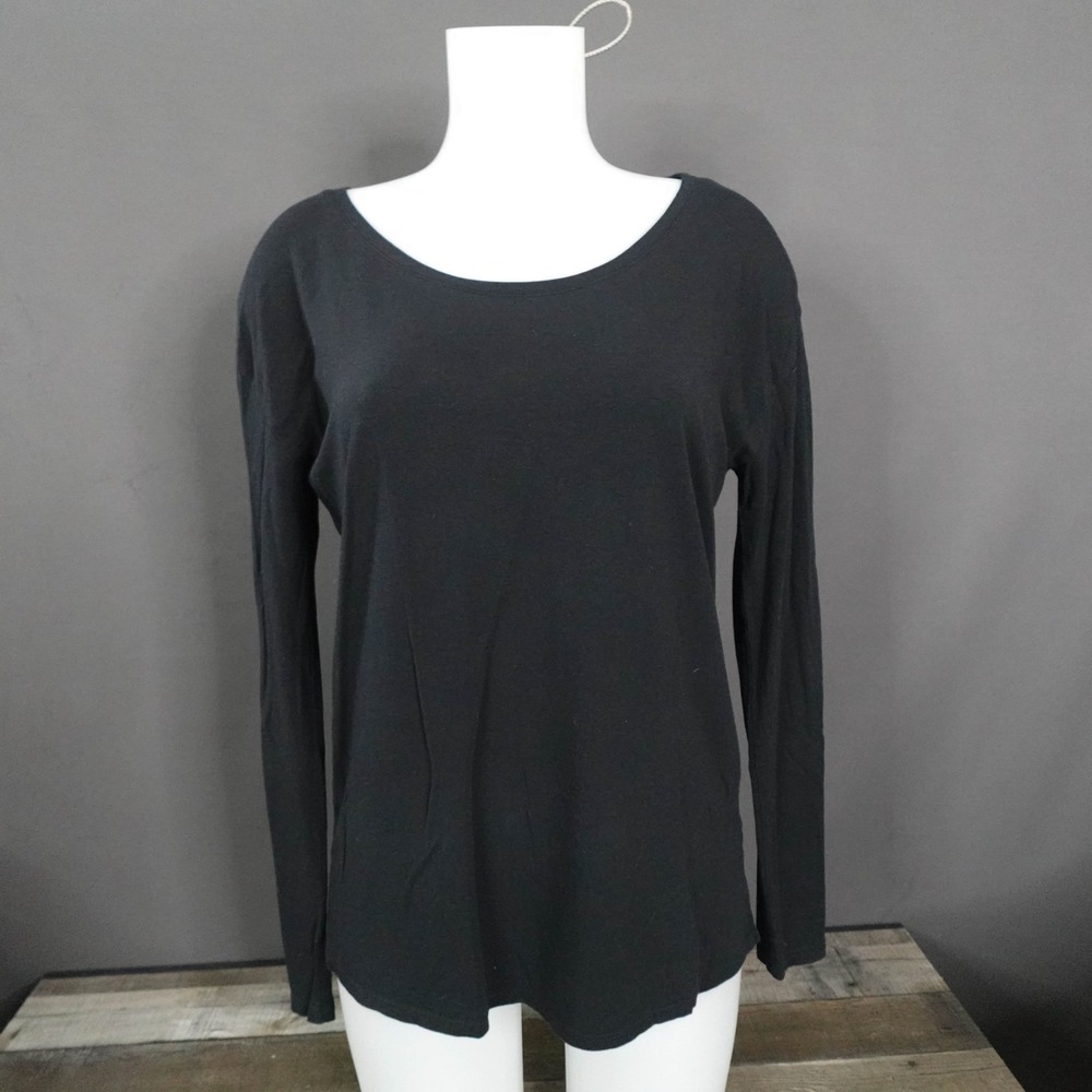 Theory Womens Top Small Black T Shirt Oversize Flowy Minimalist Capsule Neutral